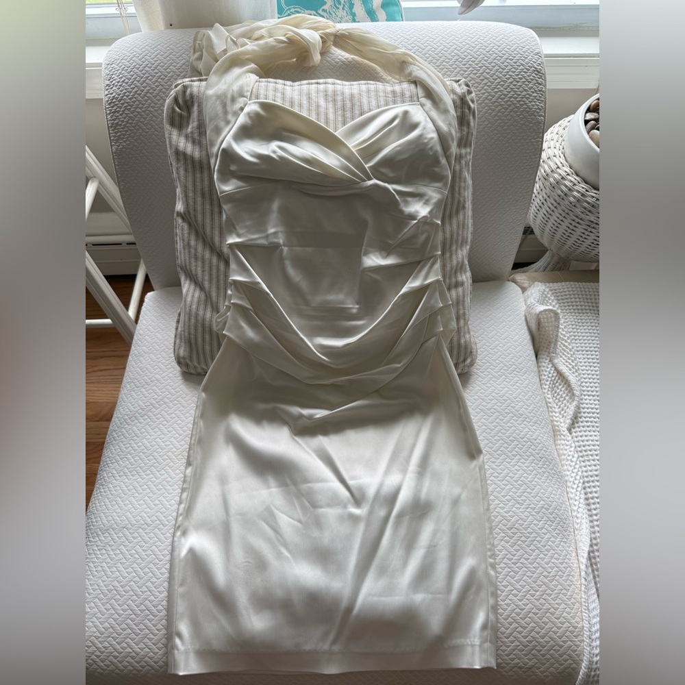 Suzi Chin Ivory Midi Dress